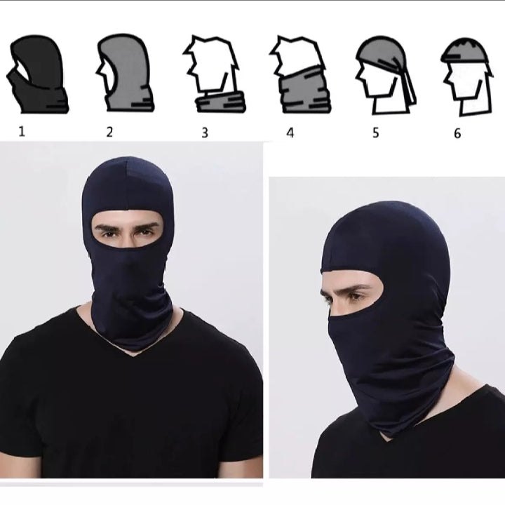 Premium 1 Pcs WINTER Full Face Ninja Ski Mask Breathable Motorcycle Winter Balaclava FACE MASK FOR MOTORCYCLE, BIKE & SKI Stylish and Functional Protective Gear for Optimal Comfort and Safety During Your Ride