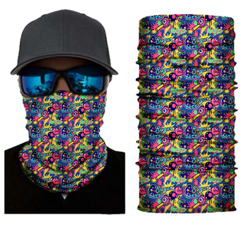 Sugar lollies print bandana neck gaiter