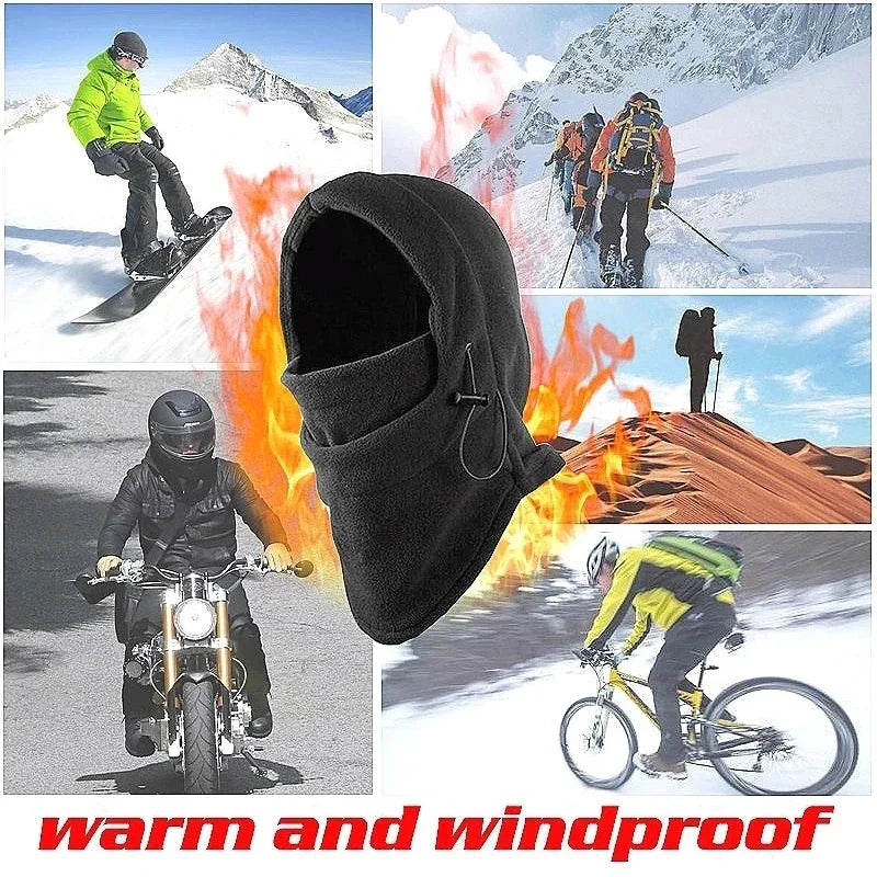 Waterproof Fleece Balaclava Hooded Neck Warmer for Winter