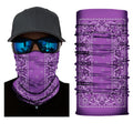 Purple paisley bandana neck gaiter