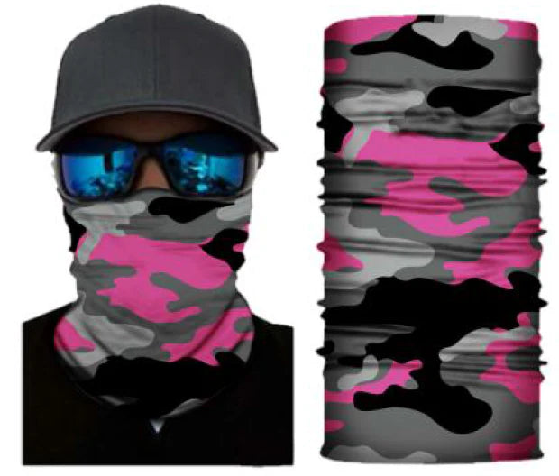 Pink camo bandana neck gaiter