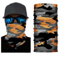 Orange camo bandana neck gaiter
