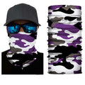 Purple camo bandana neck gaiter