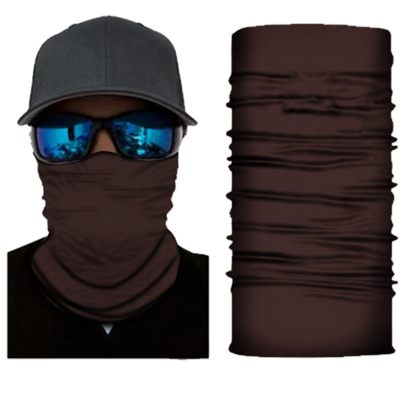 Dark brown bandana neck gaiter