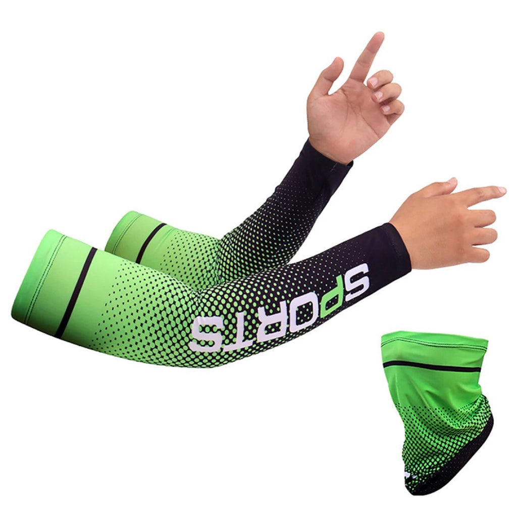 2023 new ice silk sleeve sunscreen cuff uv sun protection arm sleeve anti slip men women