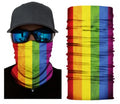 Rainbow print bandana neck gaiter