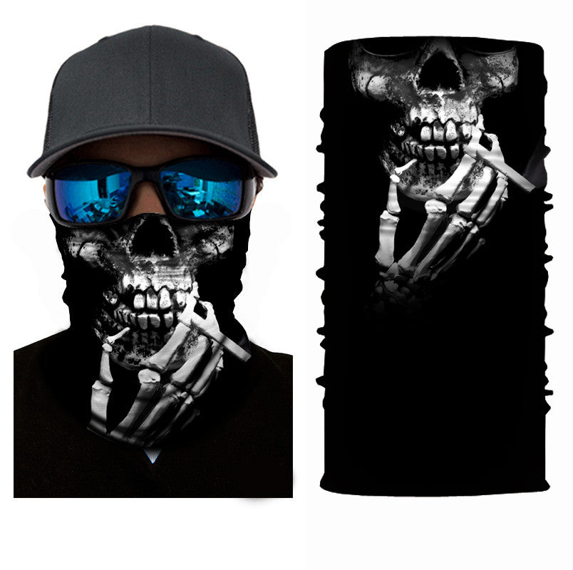 Skull print bandana neck gaiter
