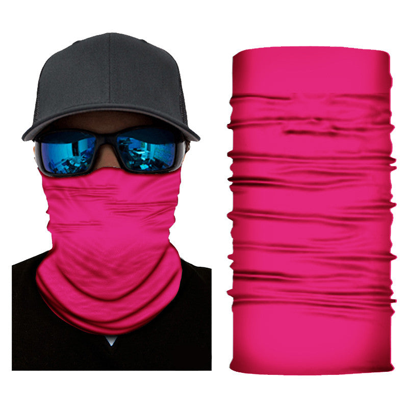 Plain pink bandana neck gaiter