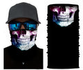 Coloured skull bandana neck gaiter