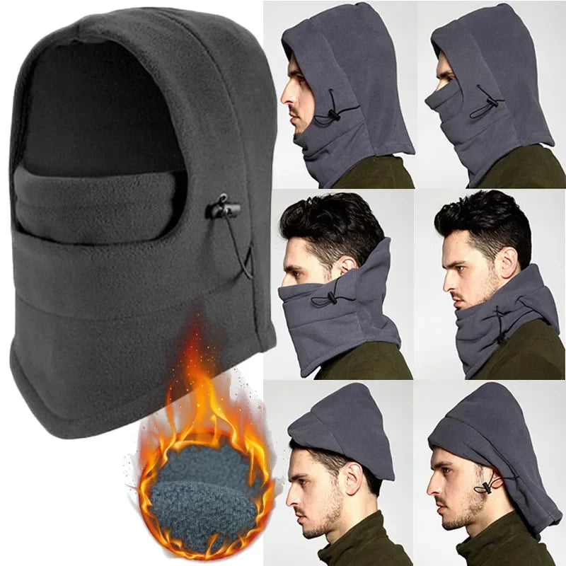 Waterproof fleece balaclava hooded neck warmer