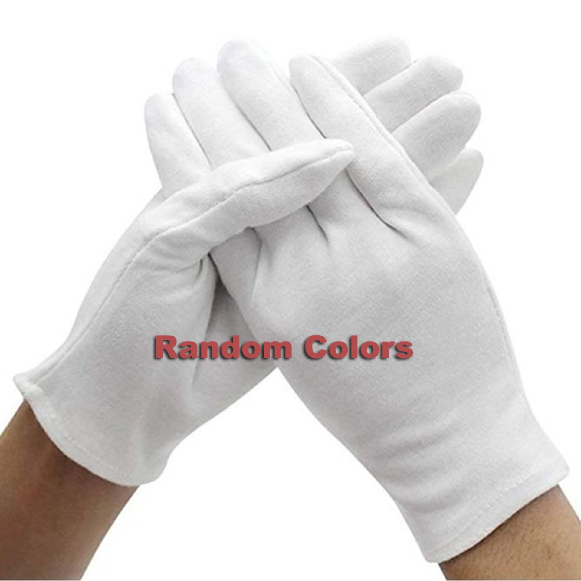Pack of 5 Pairs White Cotton Summer Gloves for Men