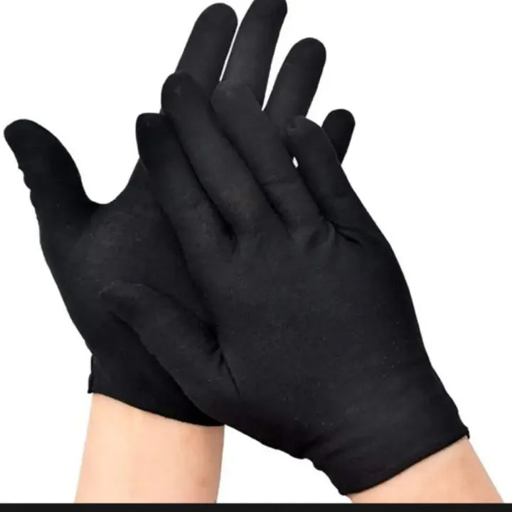 Pack of 4 with in Black colour Cotton Gloves Pair & Summer Neck gaiter Face Covering Unisex Summer Arm Sleeves and Cap , Neck Cover Face Mask