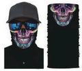 Coloured skull bandana neck gaiter