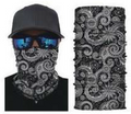 Black paisley bandana neck gaiter