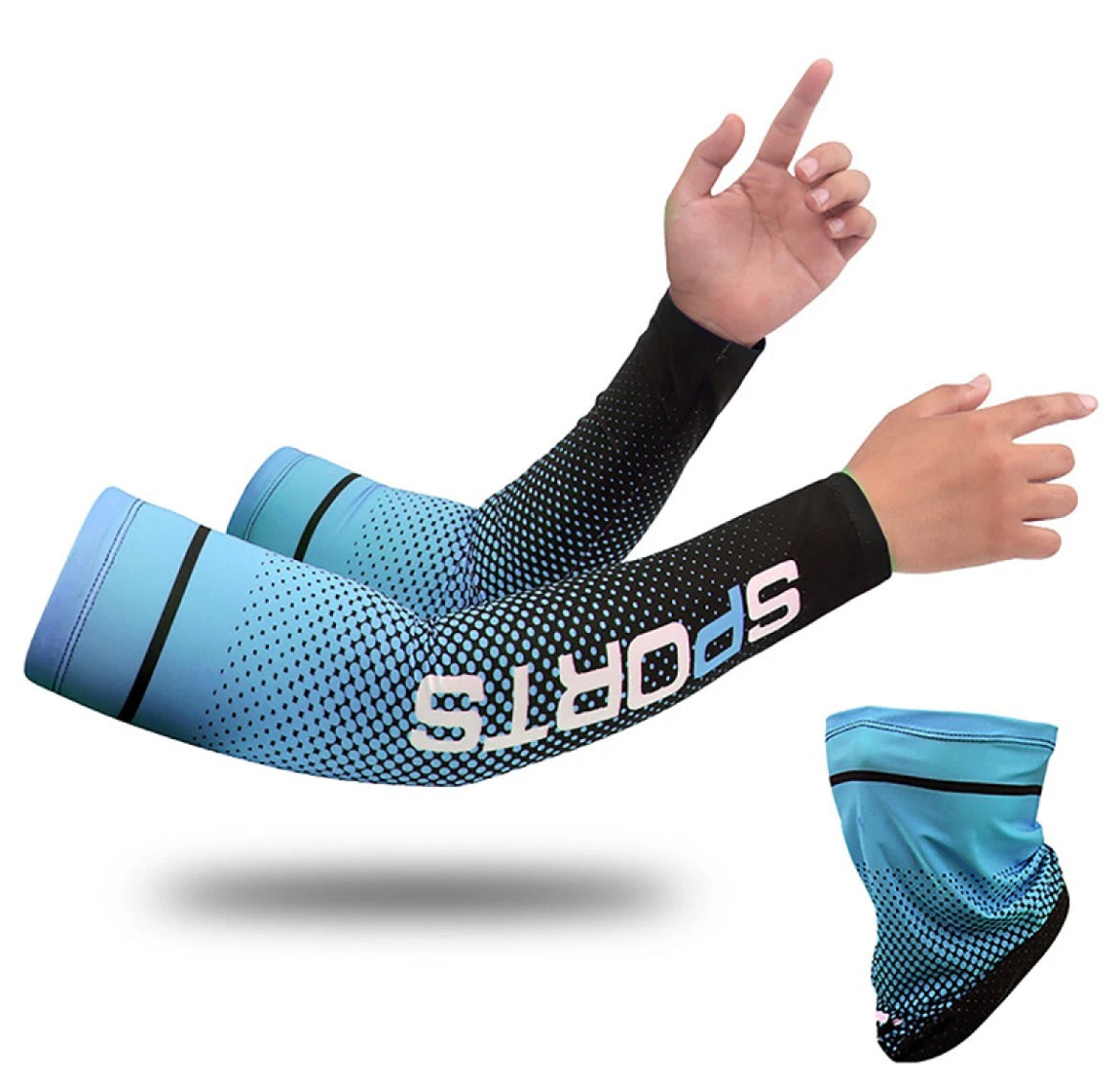 2023 new ice silk sleeve sunscreen cuff uv sun protection arm sleeve anti slip men women