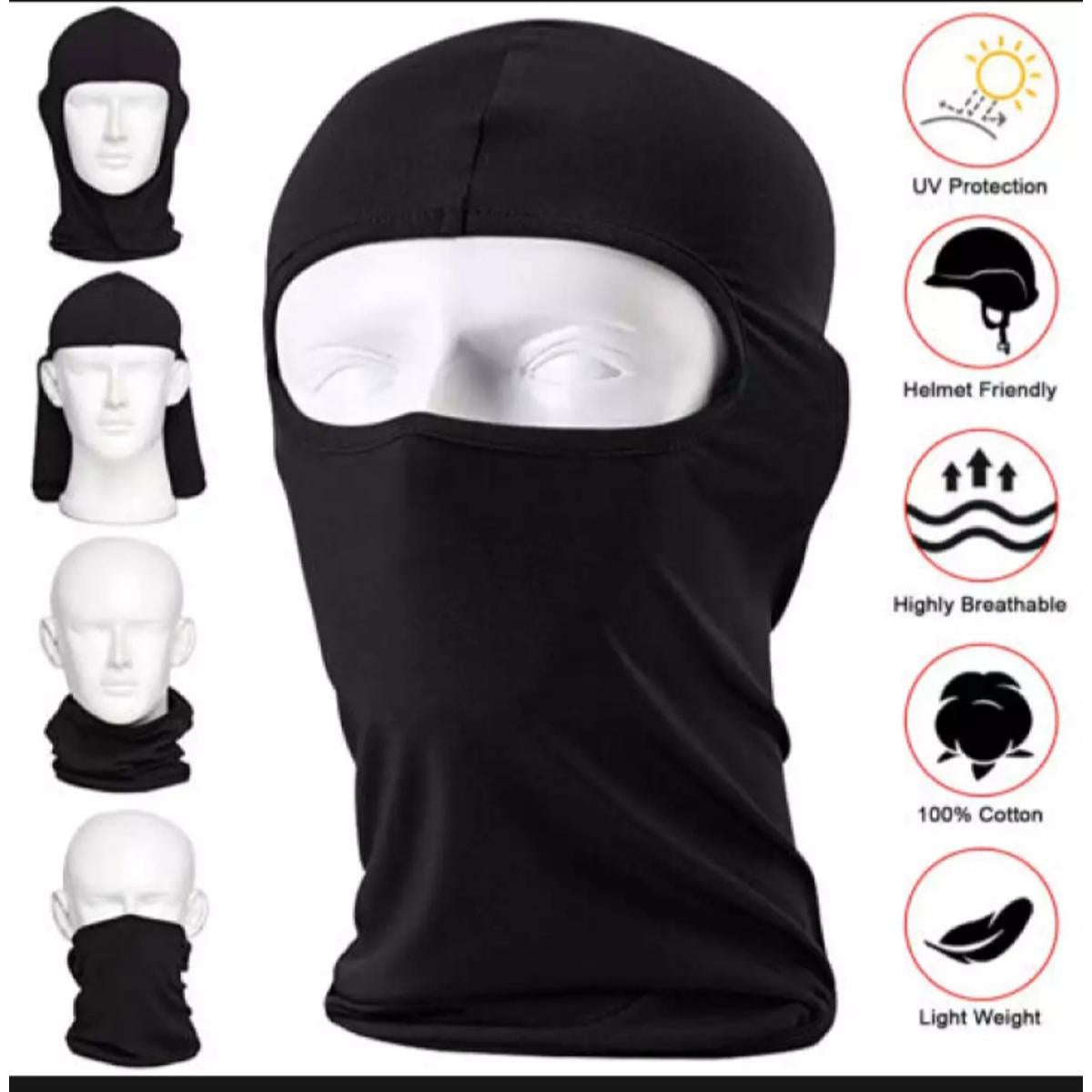 Premium 1 Pcs WINTER Full Face Ninja Ski Mask Breathable Motorcycle Winter Balaclava FACE MASK FOR MOTORCYCLE, BIKE & SKI Stylish and Functional Protective Gear for Optimal Comfort and Safety During Your Ride
